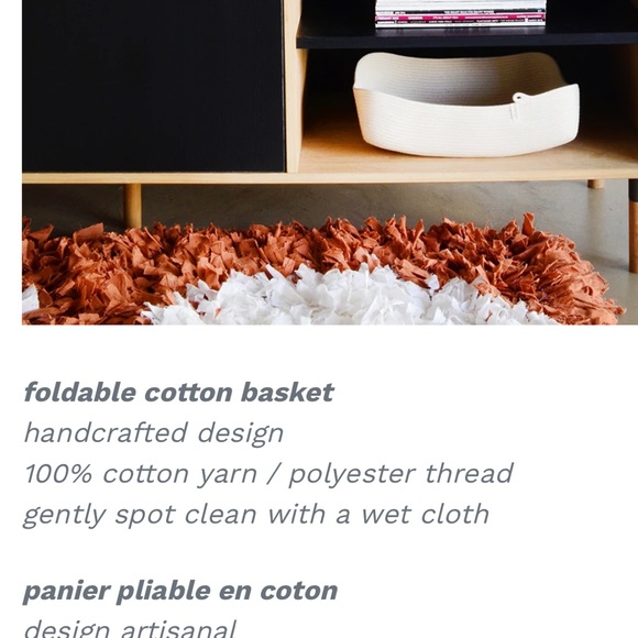 Foldable cotton basket - Picture 2 of 8